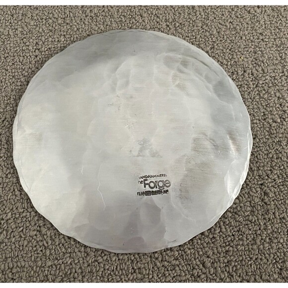The Forge Hand Hammered Silver Fruit Design Small Decorative Plate - Picture 3 of 7